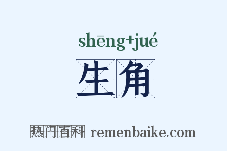 生角是什么意思的图片